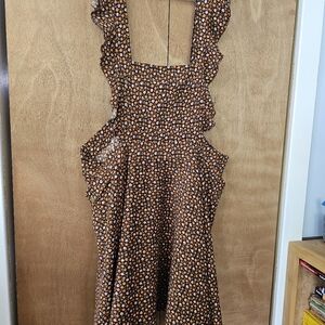 4 xl Unique Vintage Pettifor skirt. Corduroy. Brown, Orange, and Pink.